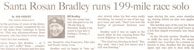 A newspaper article about dudley 's 1 9 5 0 run.