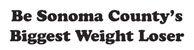 A black and white photo of the logo for sonoma county weight loss.